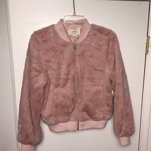 Fuzzy pink jacket